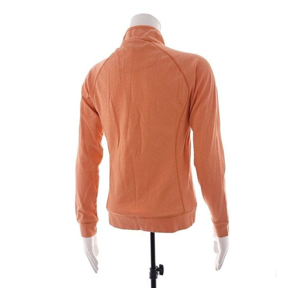Peter Millar Womens Small Full Zip Mock Neck Long Sleeve Orange Jacket - Picture 9 of 12